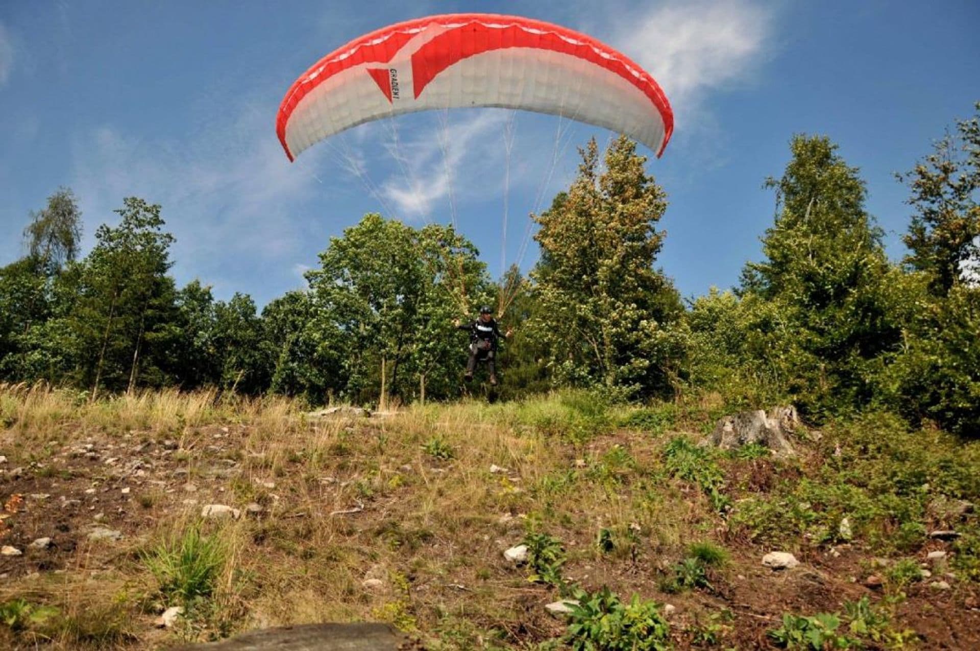 Paragliding nad Děčínem